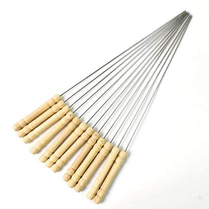 BBQ Tandoor Skewers Grill Sticks for Barbecue (Pack of 12) - infinityexculsivestore.com