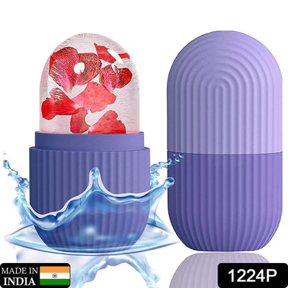 BEAUTY ICE ROLLER FOR FACE MASSAGER & EYE REUSABLE FACE ROLLERS FACIAL ROLLER ( Purple Color) - infinityexculsivestore.com