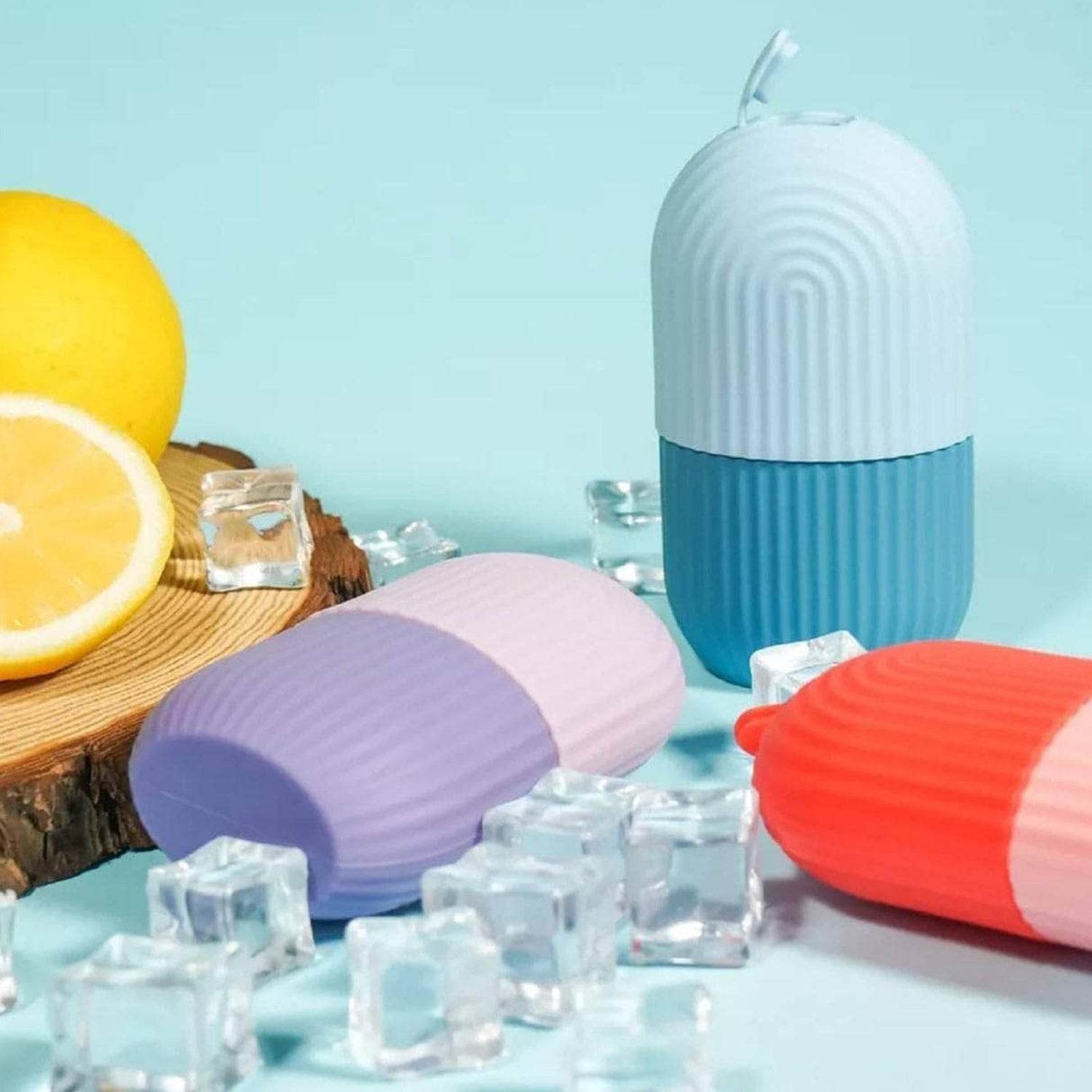 BEAUTY ICE ROLLER FOR FACE MASSAGER & EYE REUSABLE FACE ROLLERS FACIAL ROLLER ( Purple Color) - infinityexculsivestore.com