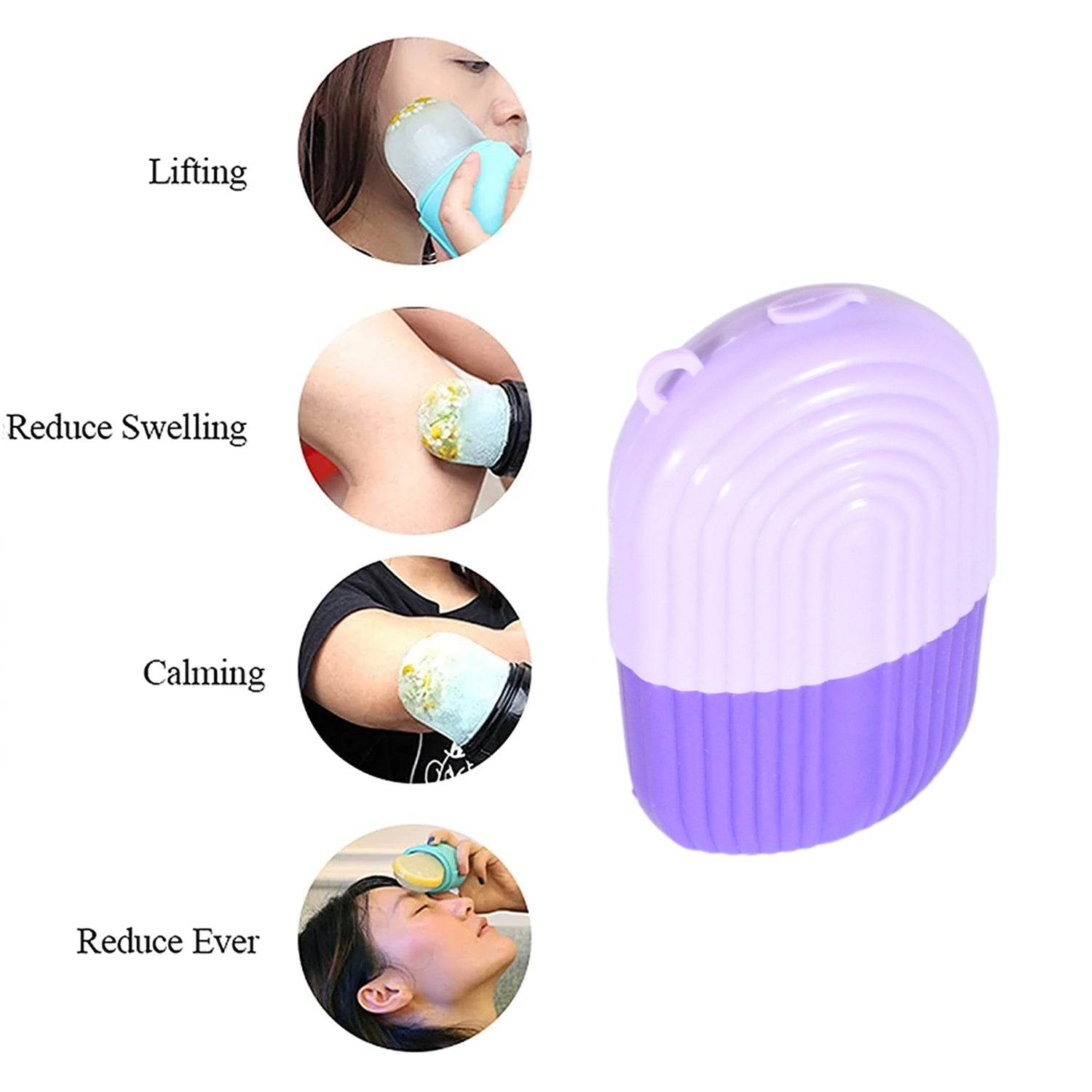 BEAUTY ICE ROLLER FOR FACE MASSAGER & EYE REUSABLE FACE ROLLERS FACIAL ROLLER ( Purple Color) - infinityexculsivestore.com