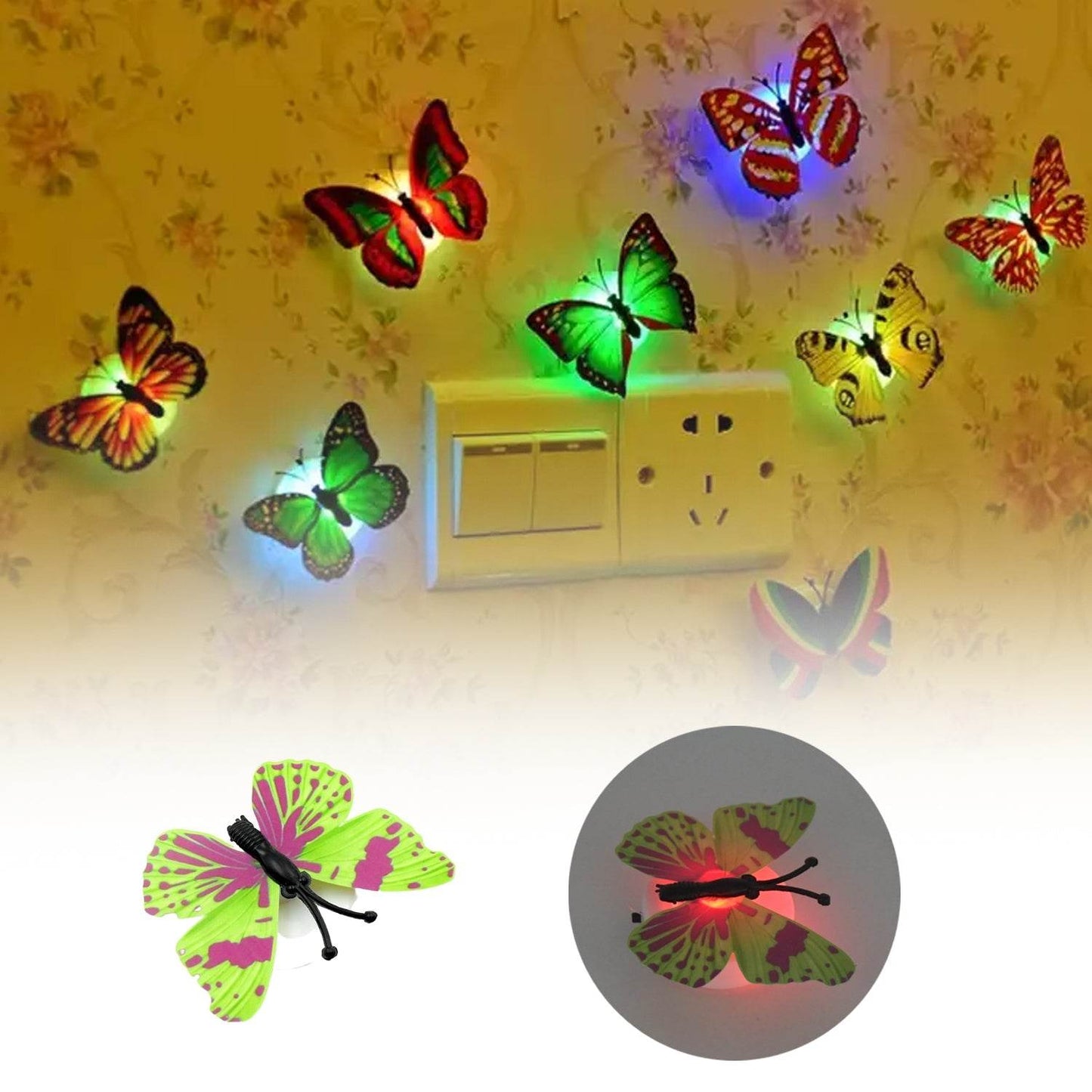 BUTTERFLY 3D NIGHT LAMP COMES WITH 3D ILLUSION DESIGN SUITABLE FOR DRAWING ROOM, LOBBY. (Pack Of 50) - infinityexculsivestore.com