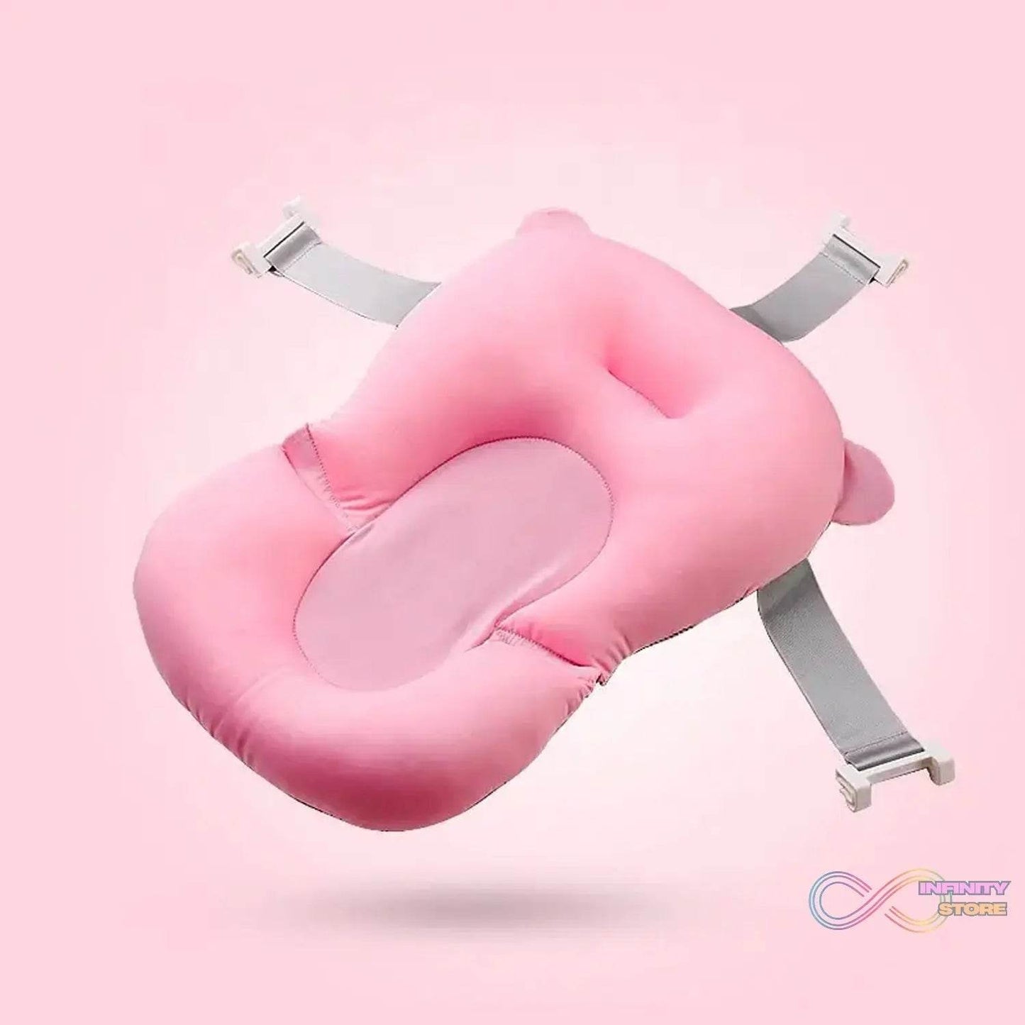 Baby Bath Pillow Newborn Anti-Slip Bathtub Pad Foldable with Strap For 0-6 Month Baby - infinityexculsivestore.com
