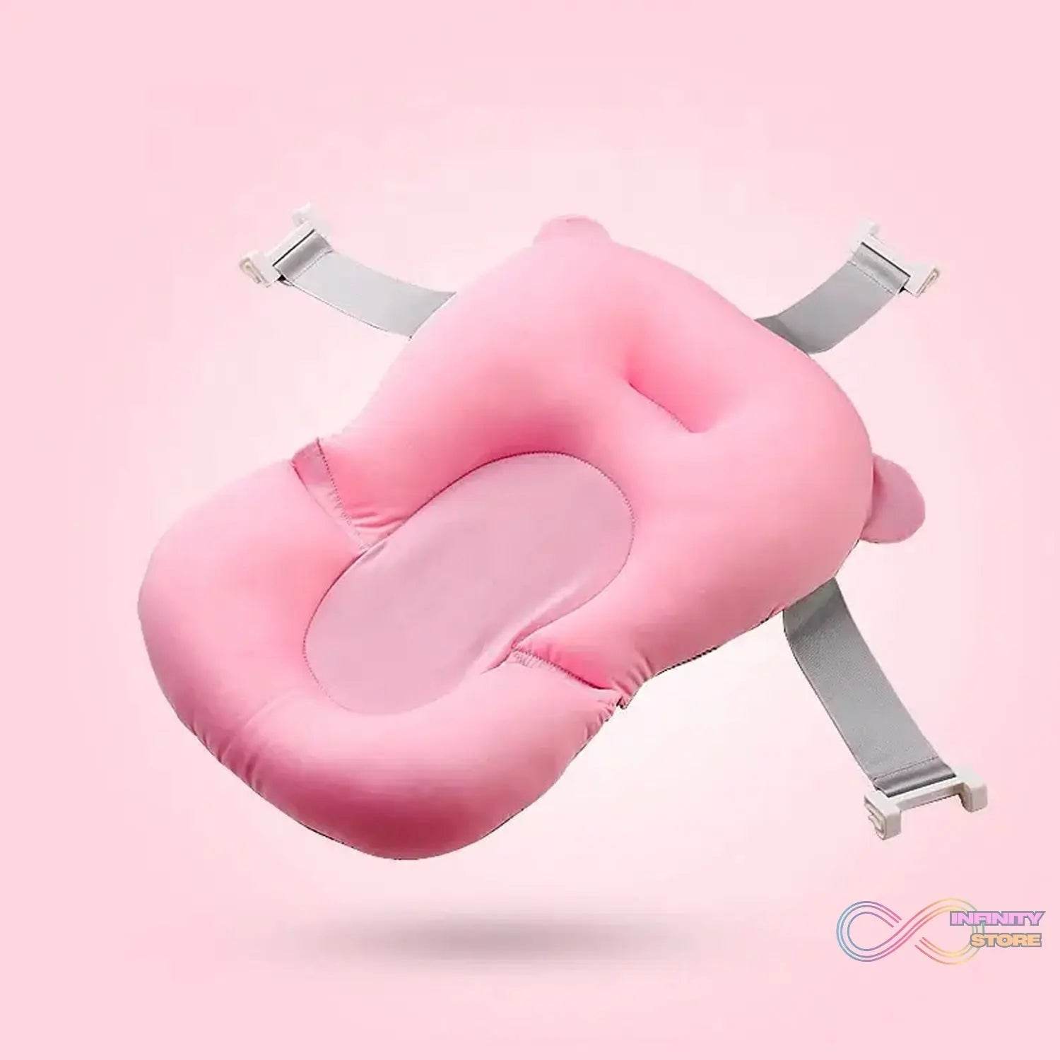 Baby Bath Pillow Newborn Anti-Slip Bathtub Pad Foldable with Strap For 0-6 Month Baby - infinityexculsivestore.com