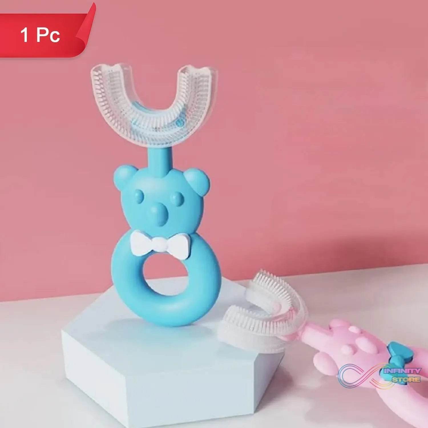 Baby Bear U-shaped Toothbrush Silicone Brush Head (1 Pc) - infinityexculsivestore.com