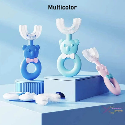 Baby Bear U-shaped Toothbrush Silicone Brush Head (1 Pc) - infinityexculsivestore.com