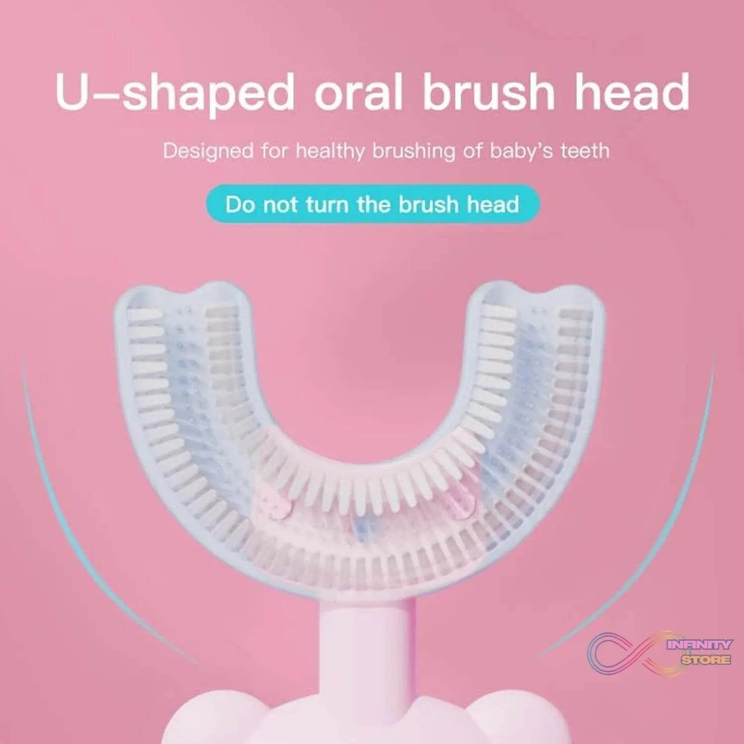 Baby Bear U-shaped Toothbrush Silicone Brush Head (1 Pc) - infinityexculsivestore.com