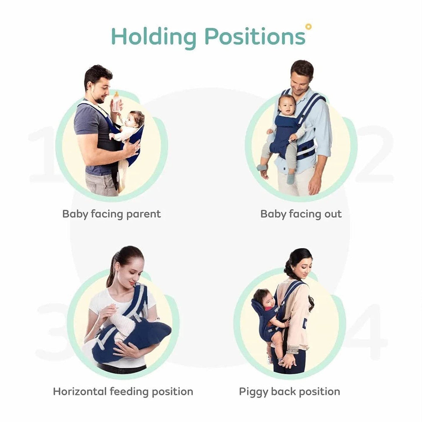 Baby Carrier Bag / Baby Holder Carrier with Four Modes of Use, Adjustable Sling and Easy to Use Design - infinityexculsivestore.com