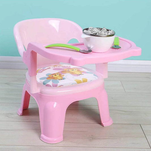 Baby Chair, with Tray Strong and Durable Plastic Chair for Kids/Plastic School Study Chair/Feeding Chair for Kids, Portable High Chair for Kids - infinityexculsivestore.com