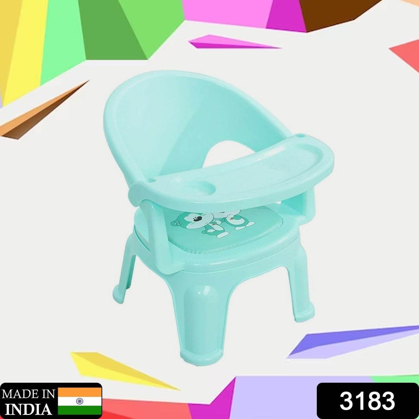 Baby Chair, with Tray Strong and Durable Plastic Chair for Kids/Plastic School Study Chair/Feeding Chair for Kids, Portable High Chair for Kids - infinityexculsivestore.com
