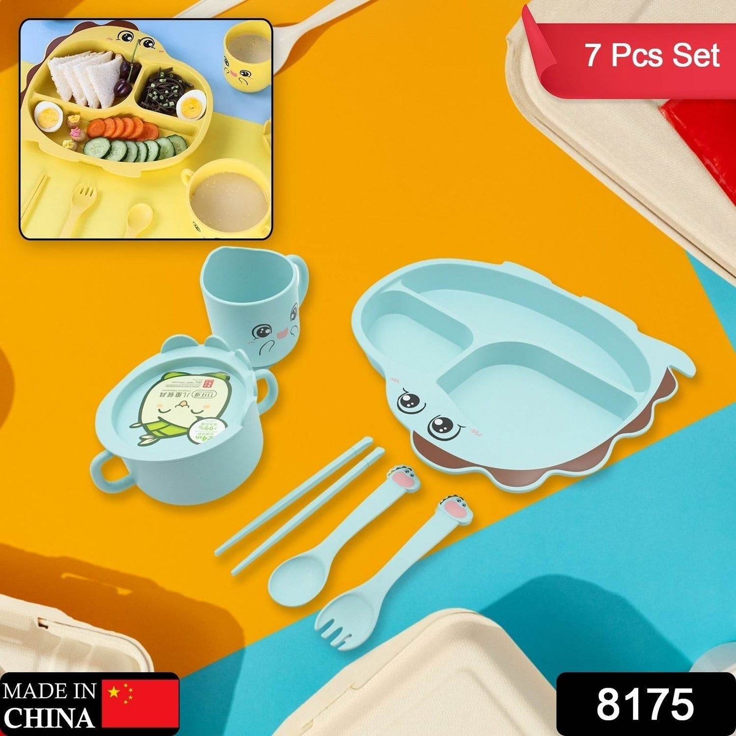 Baby Feeding Set For Kids And Toddlers (7 pcs set) - infinityexculsivestore.com