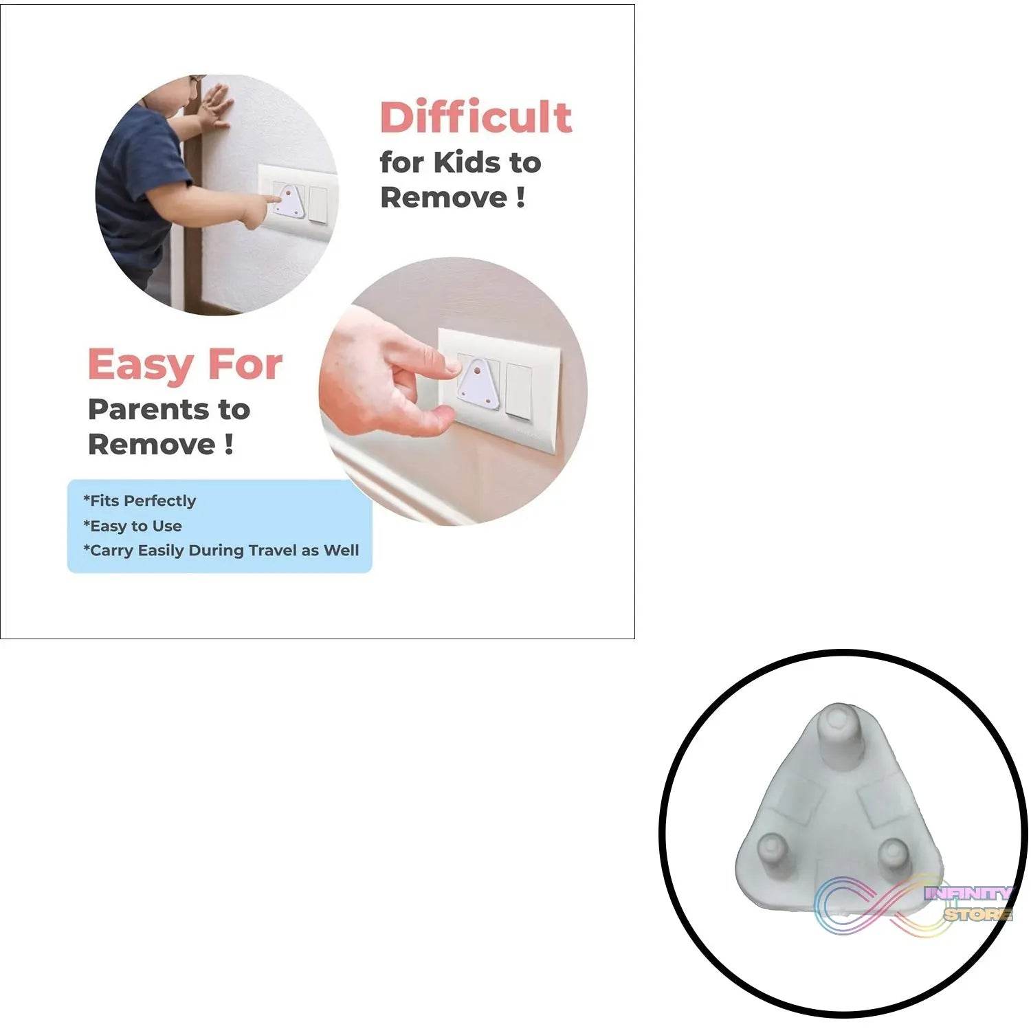 Baby Safety Big Electrical Socket Cover, Outlet Plug Protector (Pack of 100Pc) - infinityexculsivestore.com
