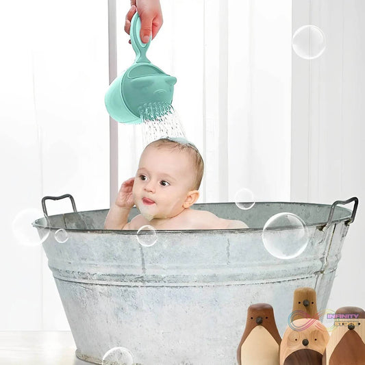 Baby Shampoo Shower Cup Safe Soft Bathing Water Scorpion Baby Bath Tumbler Hair Washing Mug Rainer - infinityexculsivestore.com