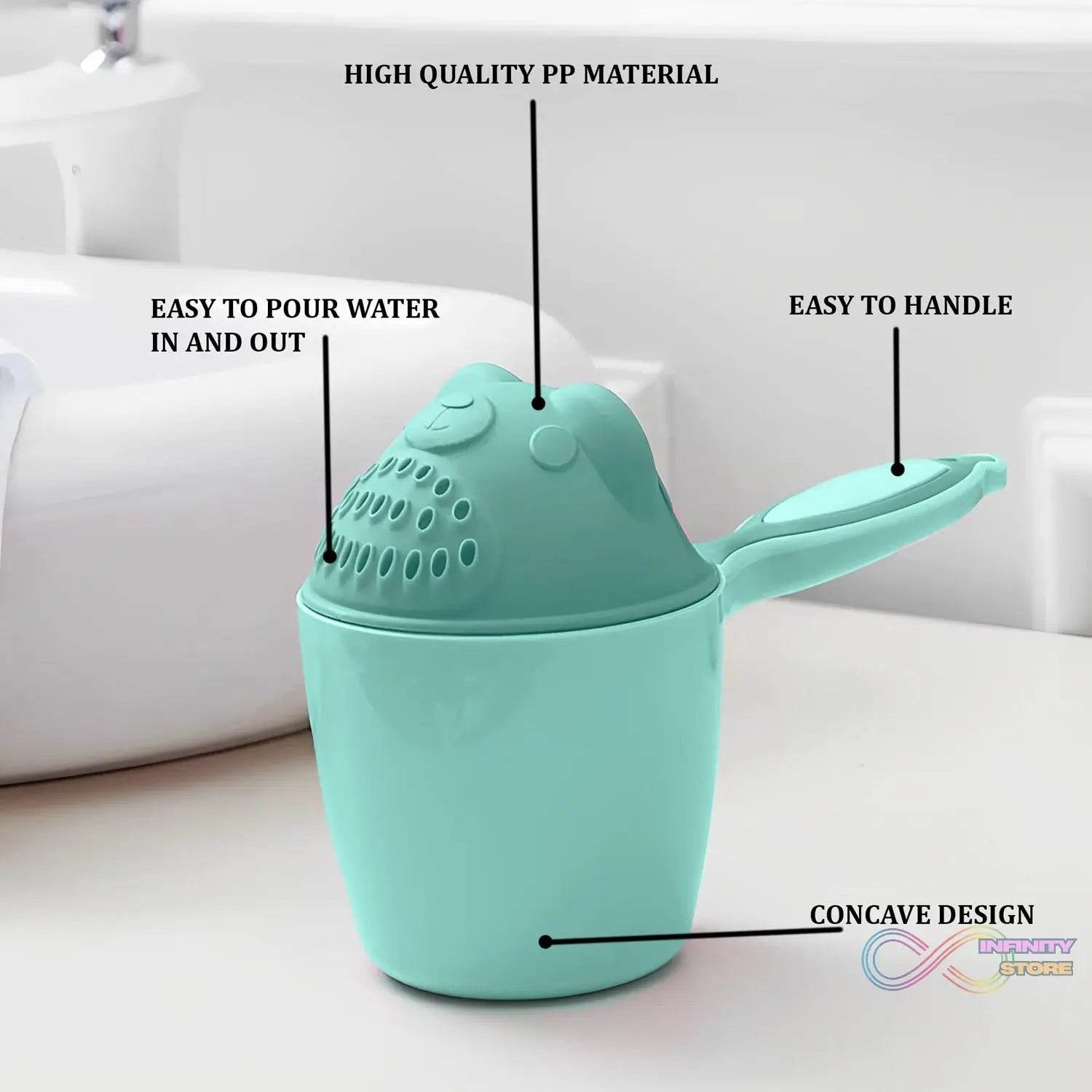 Baby Shampoo Shower Cup Safe Soft Bathing Water Scorpion Baby Bath Tumbler Hair Washing Mug Rainer - infinityexculsivestore.com