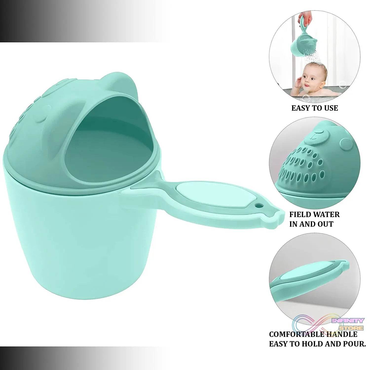 Baby Shampoo Shower Cup Safe Soft Bathing Water Scorpion Baby Bath Tumbler Hair Washing Mug Rainer - infinityexculsivestore.com