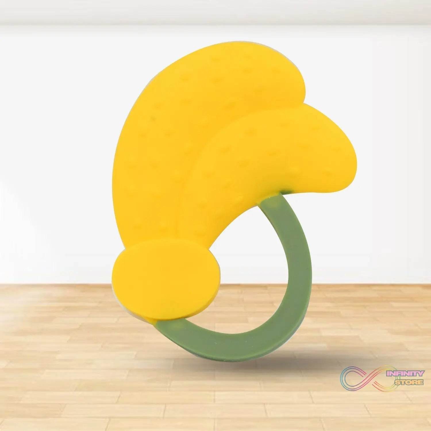 Baby Silicone Teether (1 Pc): Food Grade, Non-Toxic, Teething Relief (3 Months+) - infinityexculsivestore.com