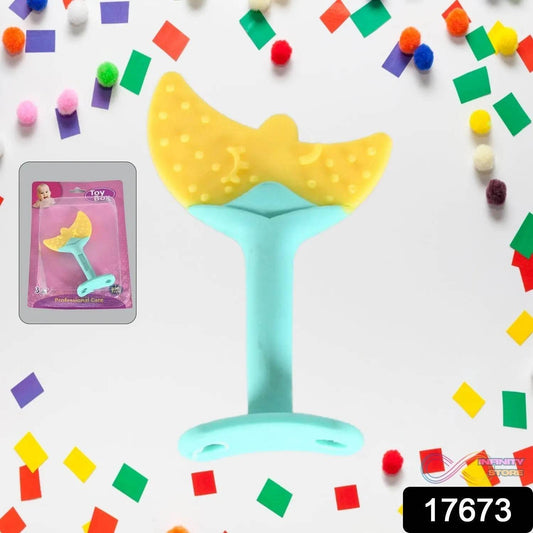 Baby Silicone Teether, Fruit Teether for Toddlers,100% Food Grade Silicone Teether, Non-Toxic & Latex Free Suitable for Kids Above 3 Months Sunflower, Moon Shape(1 Pc) - infinityexculsivestore.com