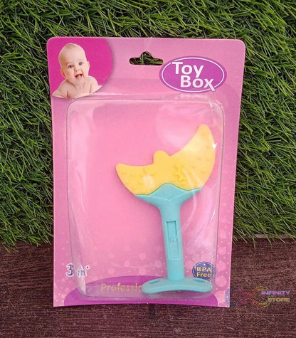 Baby Silicone Teether, Fruit Teether for Toddlers,100% Food Grade Silicone Teether, Non-Toxic & Latex Free Suitable for Kids Above 3 Months Sunflower, Moon Shape(1 Pc) - infinityexculsivestore.com