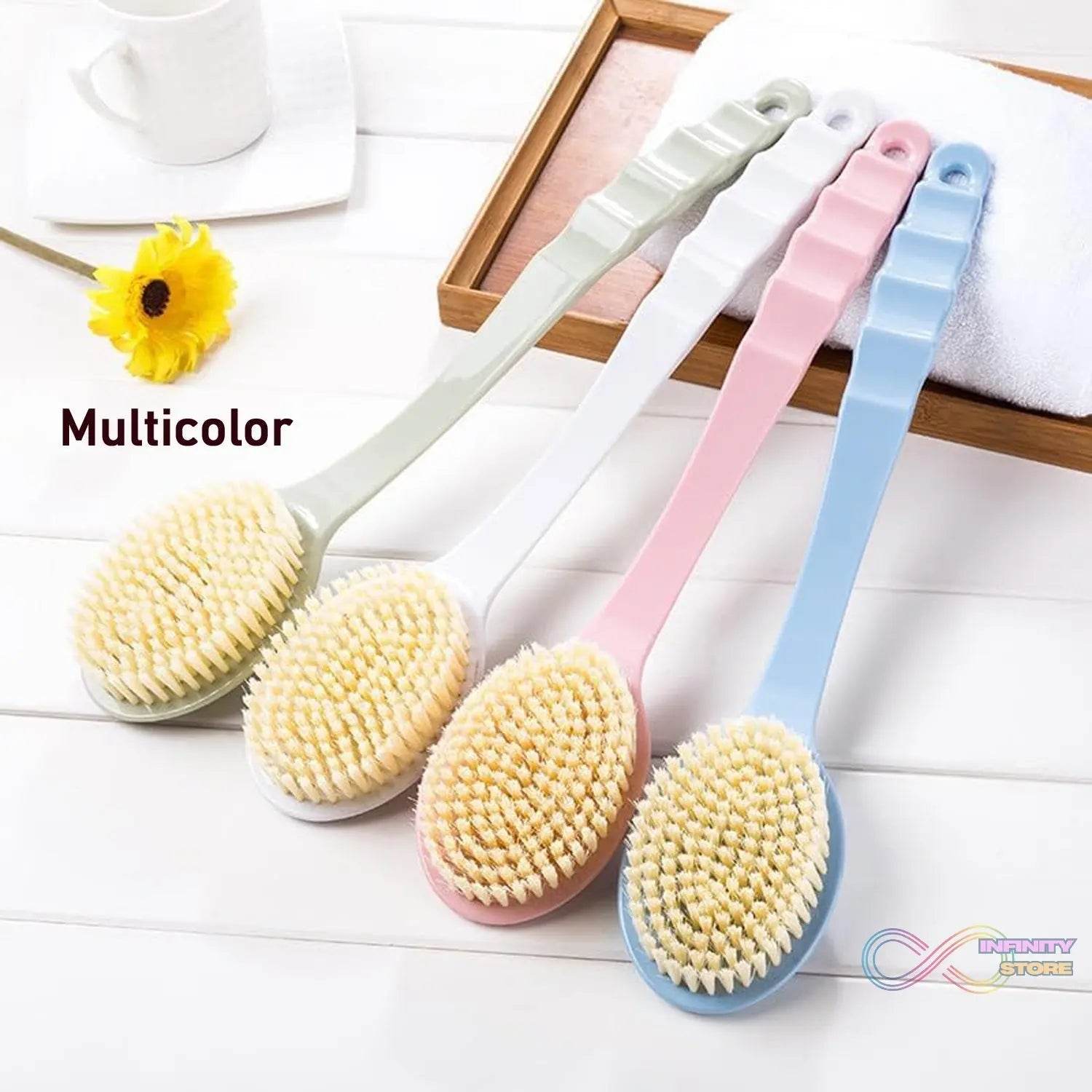 Back Scrubber for Shower Dry Body Brush Back Brush Long Handle (1 Pc / B Grade) - infinityexculsivestore.com