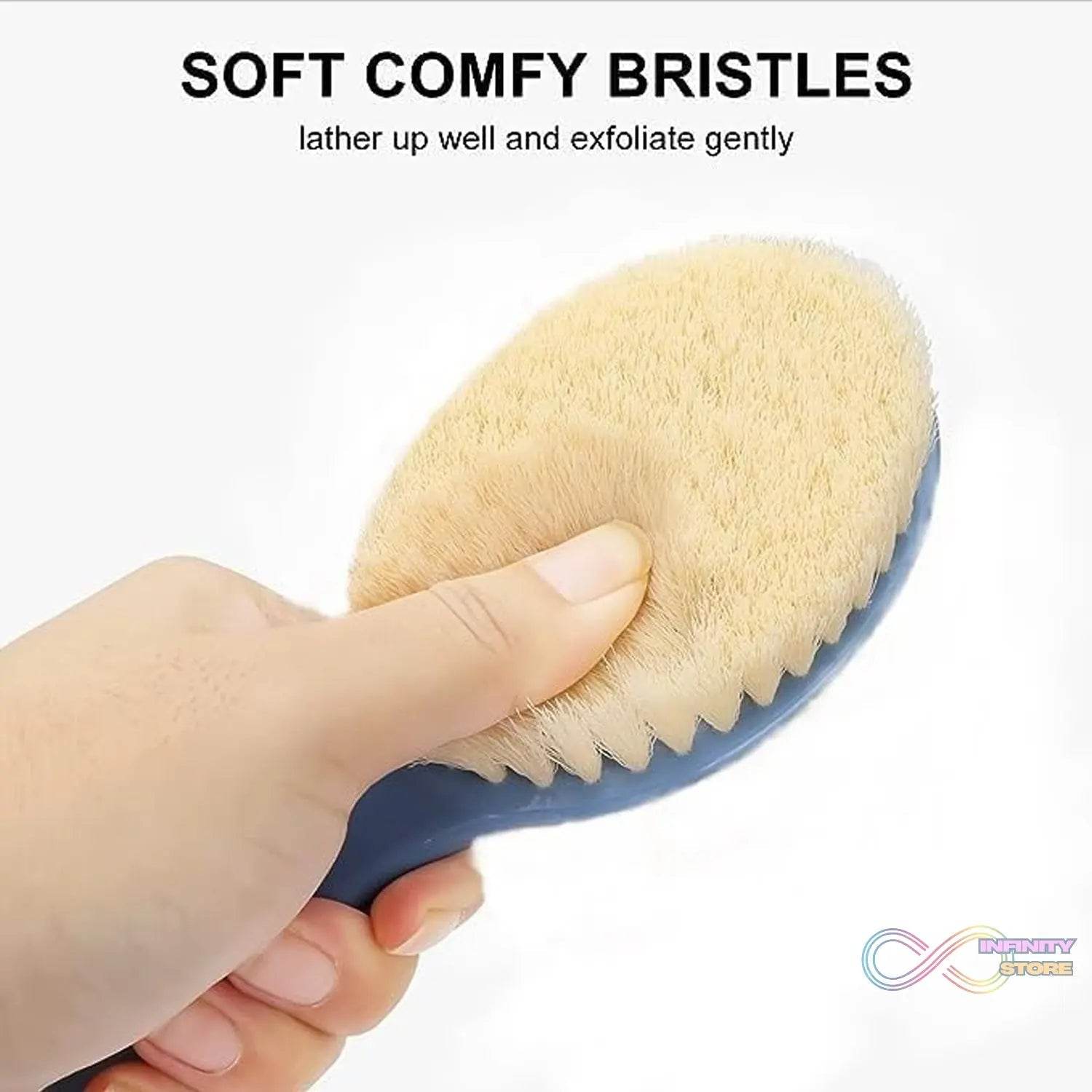 Back Scrubber for Shower Dry Body Brush Back Brush Long Handle (1 Pc / B Grade) - infinityexculsivestore.com