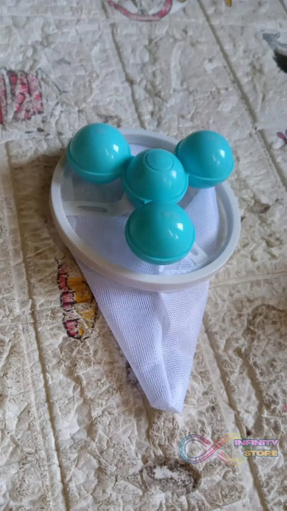 Laundry Ball Floating Pet Fur Lint Hair Catcher Household Reusable Washing Machine Floating Lint Mesh Bag Hair Filter Net Pouch Washing Lint Hair Remover Net, Mesh Bag Dryer (1 Pc) - infinityexculsivestore.com