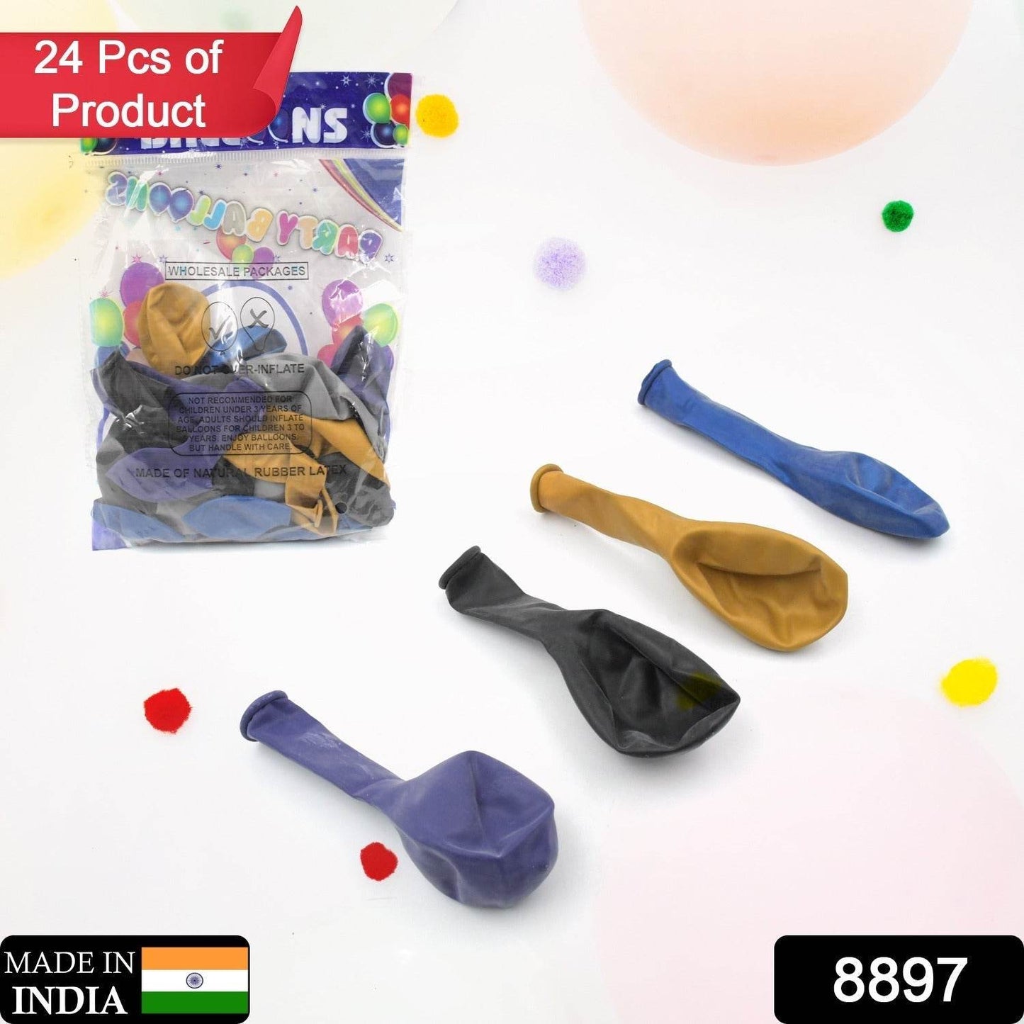 Balloons Kinds of Latex Balloons for Birthday / Anniversary / Valentine's / Wedding / Engagement Party Decoration Birthday Decoration Items for Kids Multicolor (24 Pcs Set) - infinityexculsivestore.com