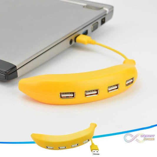 Banana Shape USB Hub, 2.0 Hub USB Splitter, 4-Port USB Hub (1 Pc) - infinityexculsivestore.com
