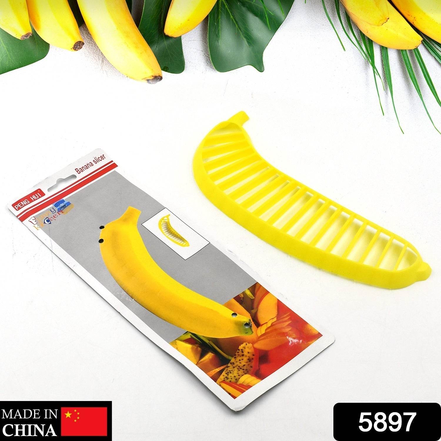 Banana Slicer- Perfect for Fruit Salads Handle Plastic Banana Fruit Slicer Cutter Chopper - infinityexculsivestore.com