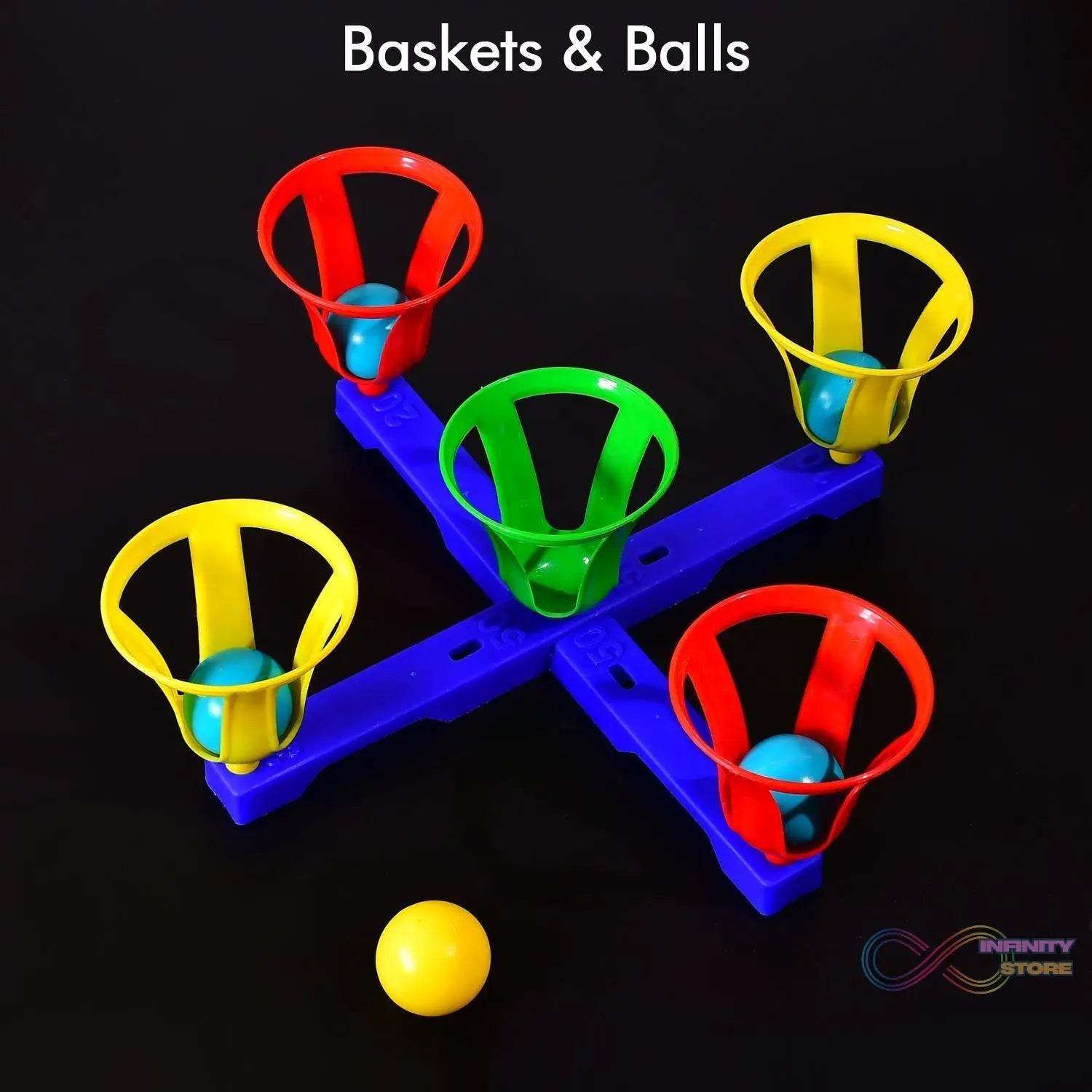 Baskets and balls fun toy for kids with 5 basket and 5 balls. - infinityexculsivestore.com