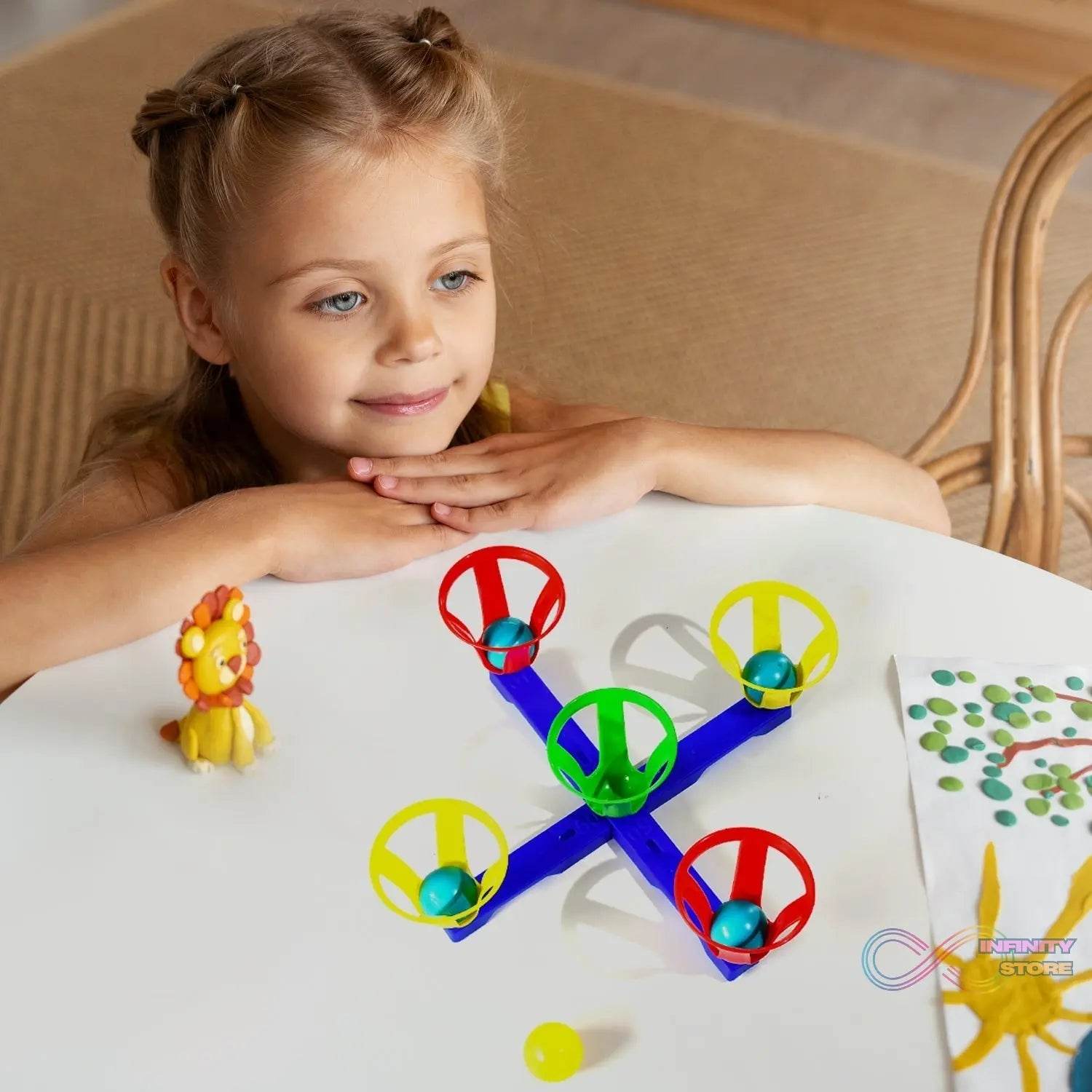 Baskets and balls fun toy for kids with 5 basket and 5 balls. - infinityexculsivestore.com