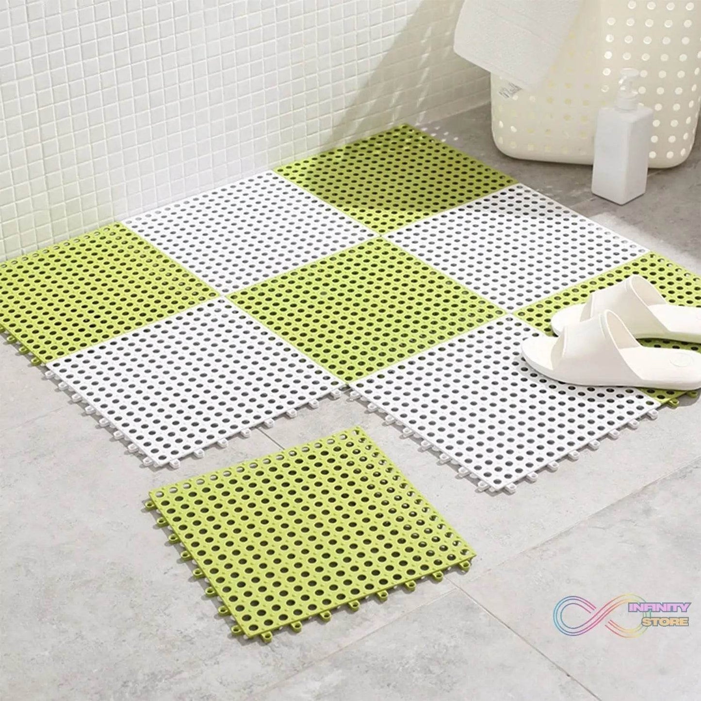 Bath Anti Slip Mat Used while bathing and toilet purposes to avoid slippery floor surfaces. (Pack Of 6) - infinityexculsivestore.com