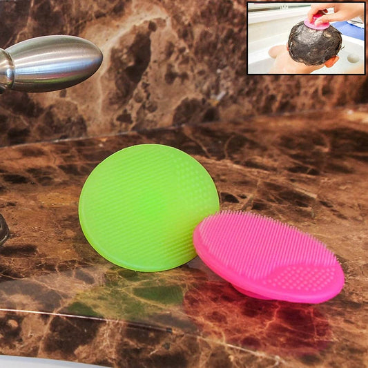 Bath & Facial Cleansing Brush, Soft Silicone Face Scrubber (2 Pc Set) - infinityexculsivestore.com