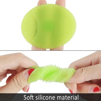 Bath & Facial Cleansing Brush, Soft Silicone Face Scrubber (2 Pc Set) - infinityexculsivestore.com