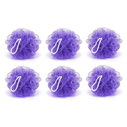 Bath Shower Loofah Sponge Pouf Body Scrubber (Pack of 6Pcs) - infinityexculsivestore.com