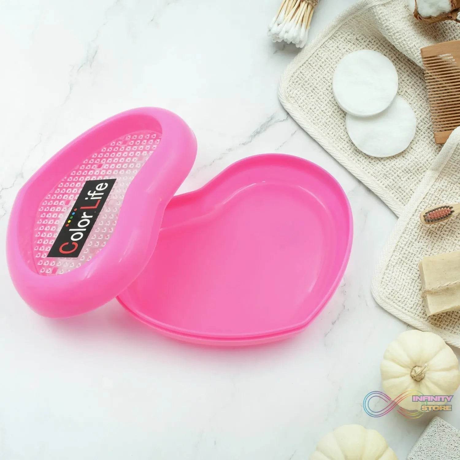 Bathroom Accessories Plastic Soap Case / Soap Dish / Soap Stand, Plastic Soap Case Soap Holder Soap Dish For Bathroom Kitchen Sink (Oval / Heart Shape Soap case / 1 pc ) - infinityexculsivestore.com