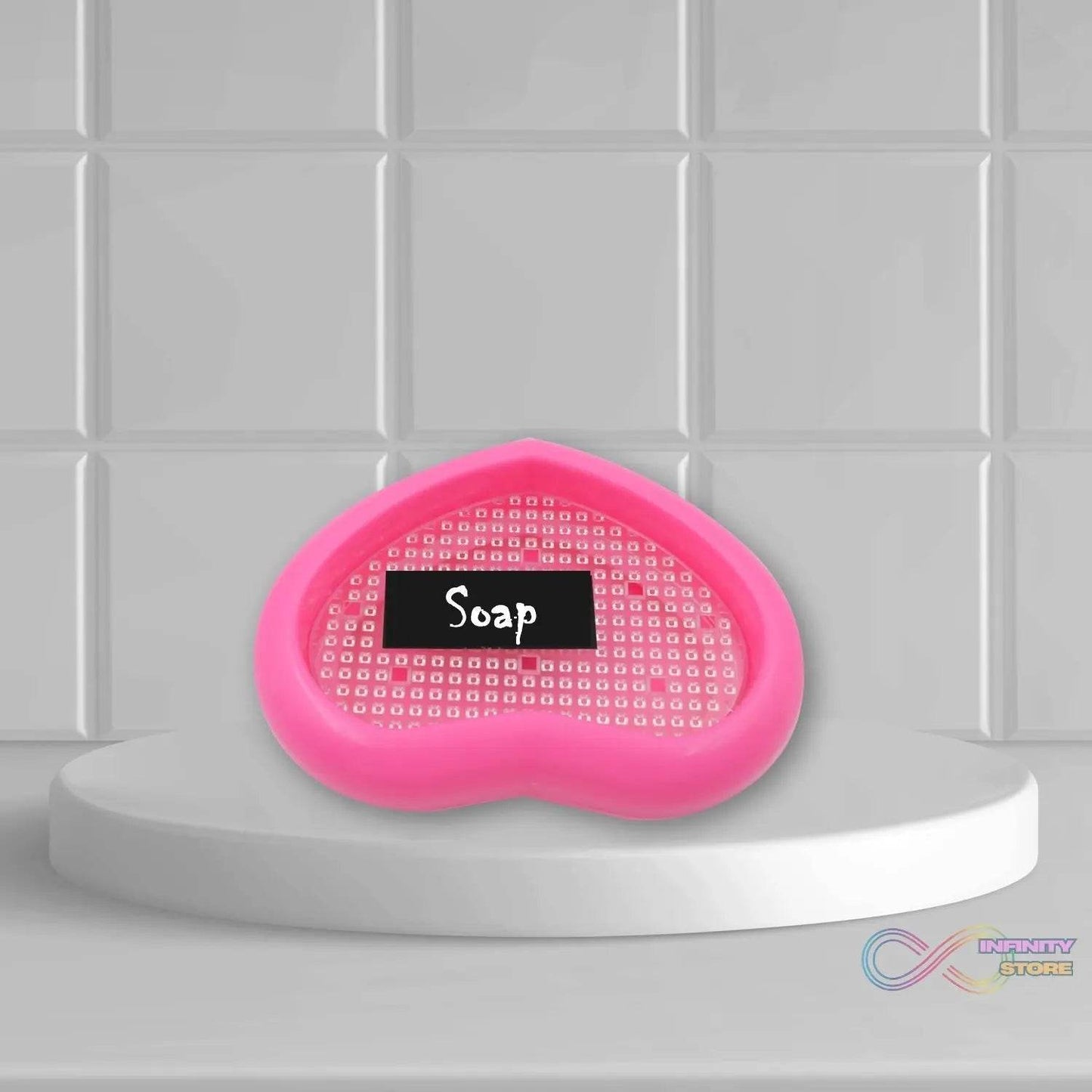 Bathroom Accessories Plastic Soap Case / Soap Dish / Soap Stand, Plastic Soap Case Soap Holder Soap Dish For Bathroom Kitchen Sink (Oval / Heart Shape Soap case / 1 pc ) - infinityexculsivestore.com