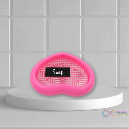 Bathroom Accessories Plastic Soap Case / Soap Dish / Soap Stand, Plastic Soap Case Soap Holder Soap Dish For Bathroom Kitchen Sink (Oval / Heart Shape Soap case / 1 pc ) - infinityexculsivestore.com