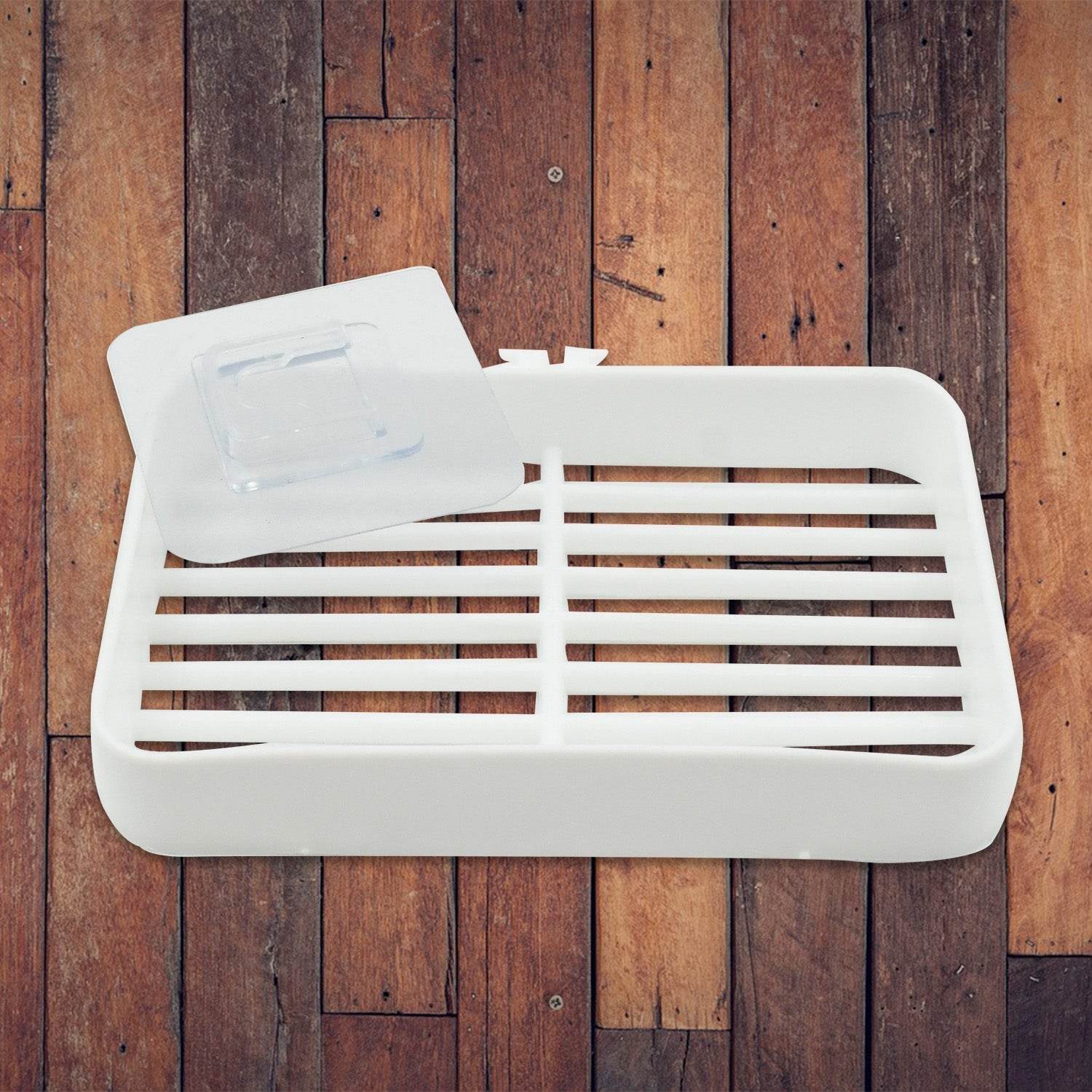 Bathroom & Kitchen Soap Holder: Self-Adhesive (Plastic Box) - infinityexculsivestore.com