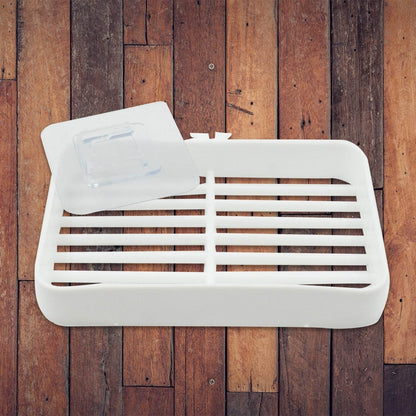 Bathroom & Kitchen Soap Holder: Self-Adhesive (Plastic Box) - infinityexculsivestore.com