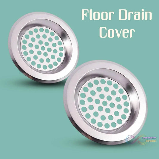 Bathroom Kitchen Stainless Steel Basin Sink Drain Strainer (2 Pc Set) - infinityexculsivestore.com