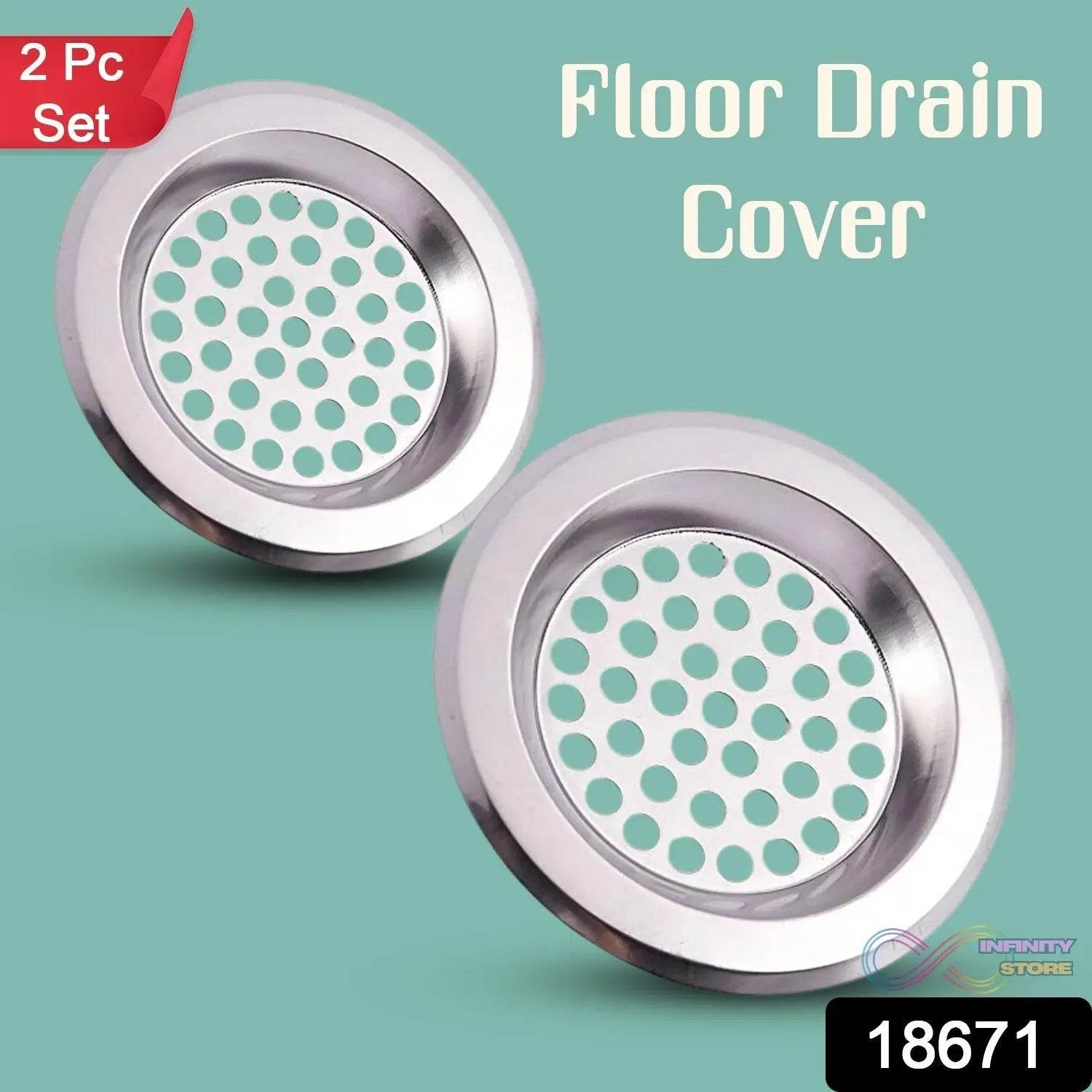Bathroom Kitchen Stainless Steel Basin Sink Drain Strainer (2 Pc Set) - infinityexculsivestore.com
