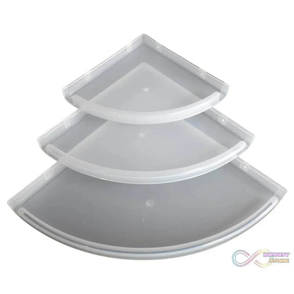 Bathroom Plastic Corner Shelf Rack Set for Wall Number of Shelves (3 Pcs Set) - infinityexculsivestore.com