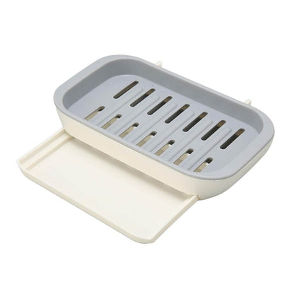 Bathroom Soap Holder, Soap Dish Container, Soap Case for Water Draining, Soap Holder Tray with Adhesive Sticker - infinityexculsivestore.com