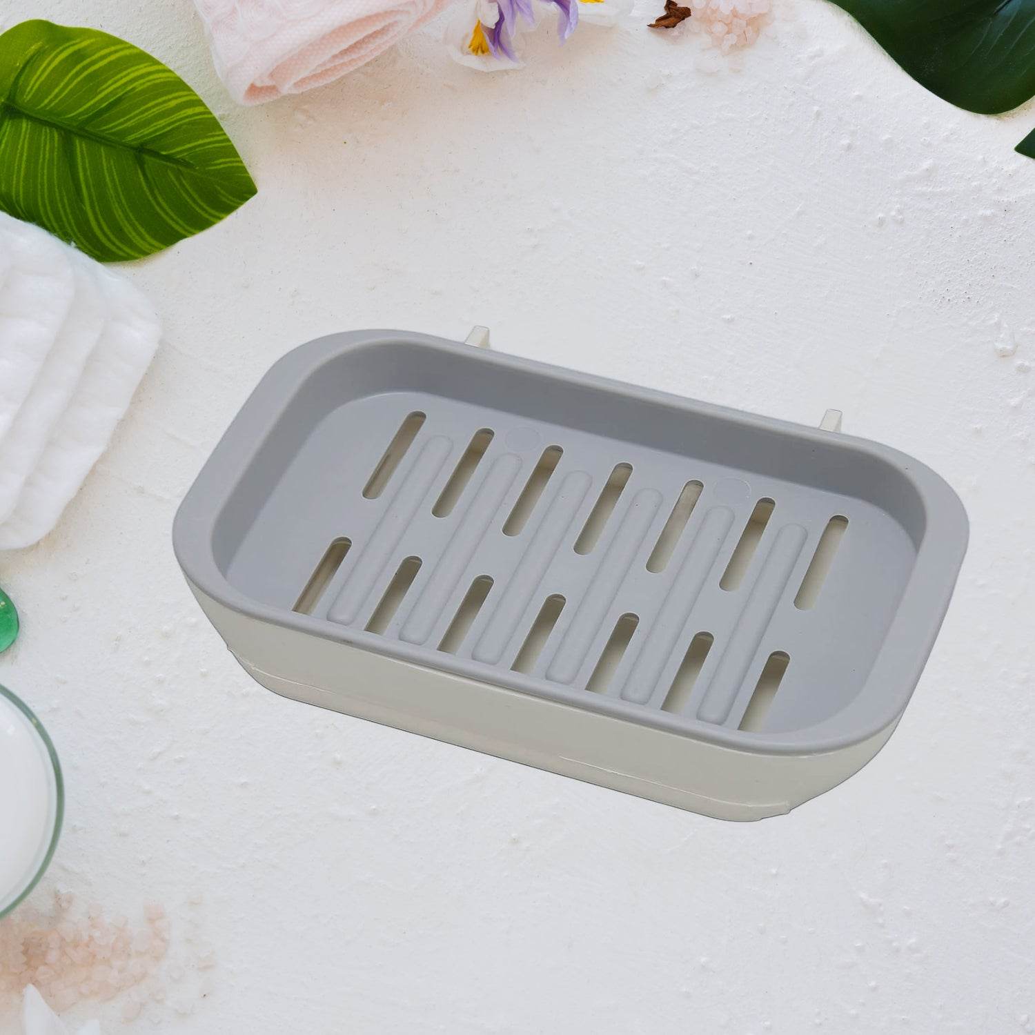 Bathroom Soap Holder, Soap Dish Container, Soap Case for Water Draining, Soap Holder Tray with Adhesive Sticker - infinityexculsivestore.com