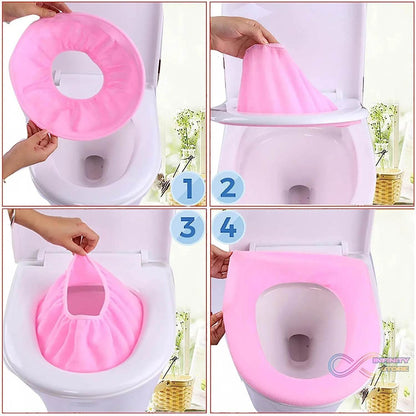 Bathroom Soft Thicker Warmer Stretchable Washable Cloth Toilet Seat Cover (1pc) - infinityexculsivestore.com