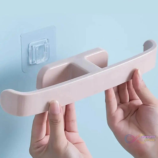 Bathroom Towel Slipper Hanging Rack Self Adhesive Wall Mounted (1 Pc) - infinityexculsivestore.com