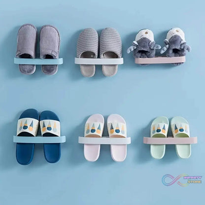 Bathroom Towel Slipper Hanging Rack Self Adhesive Wall Mounted (1 Pc) - infinityexculsivestore.com