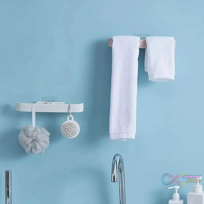 Bathroom Towel Slipper Hanging Rack Self Adhesive Wall Mounted (1 Pc) - infinityexculsivestore.com