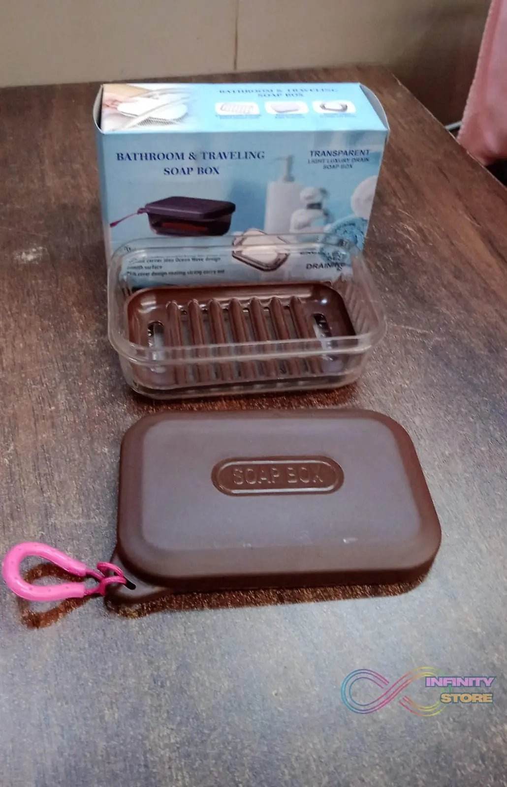 Bathroom & Travel Plastic Soap Box with Lid (1 Pc) - infinityexculsivestore.com