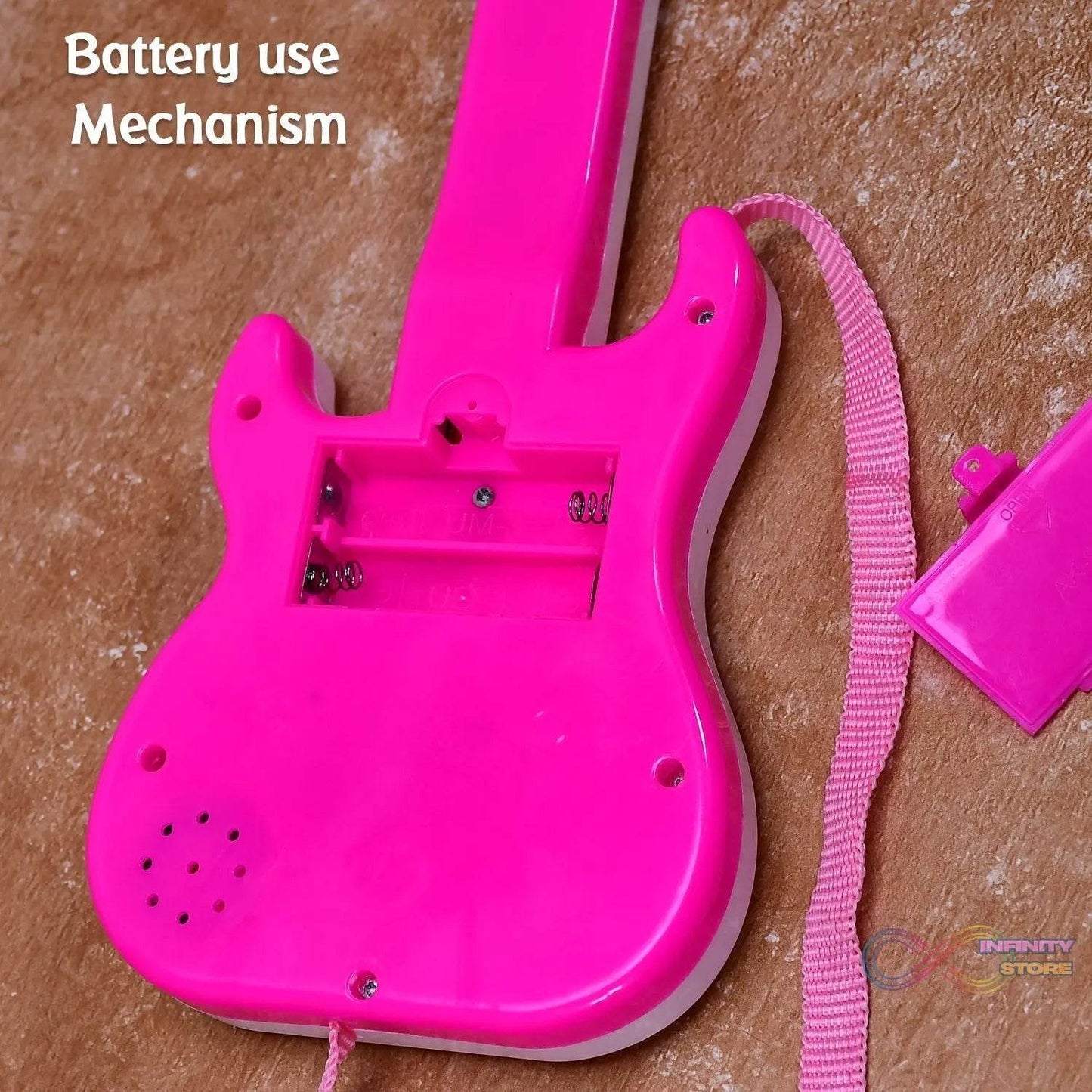 Battery Operated Musical Instruments Mini Guitar Toys and Light for 3+Years Old Kids. - infinityexculsivestore.com