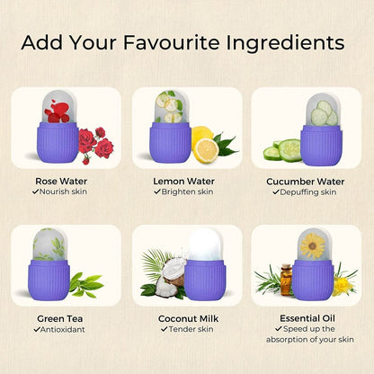 Beauty Ice Roller for Face Massager & Eye Reusable Face Rollers Facial Roller Box - infinityexculsivestore.com